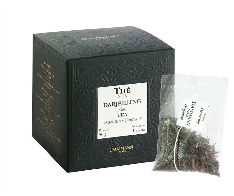 Чай черный "Дамман" в шелковых пакетах Darjeeling / Дарджилинг 1-ый сбор, коробка 25 штук - фотография № 3