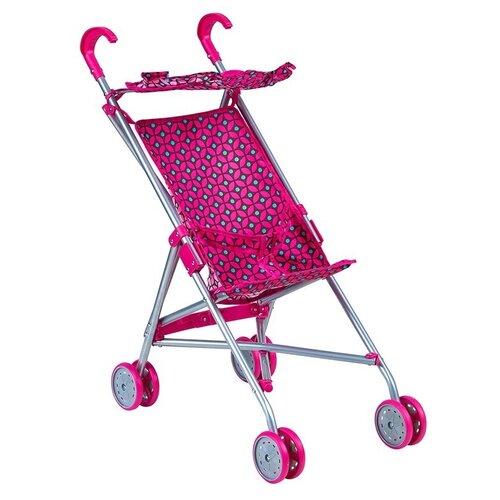 фото Детская игрушечная прогулочная коляска-трость amidea для кукол mixy 8003 с козырьком buggy boom
