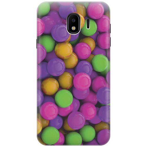 фото Gosso ультратонкий силиконовый чехол-накладка для samsung galaxy j4 (2018) с принтом "разноцветные драже"