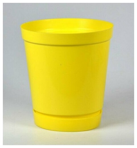 фото Горшок Глэдис 1.2л желтый с поддоном