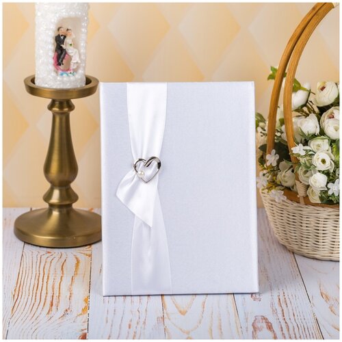 Обложка-карман для свидетельства о браке Свадебная мечта, серый, белый