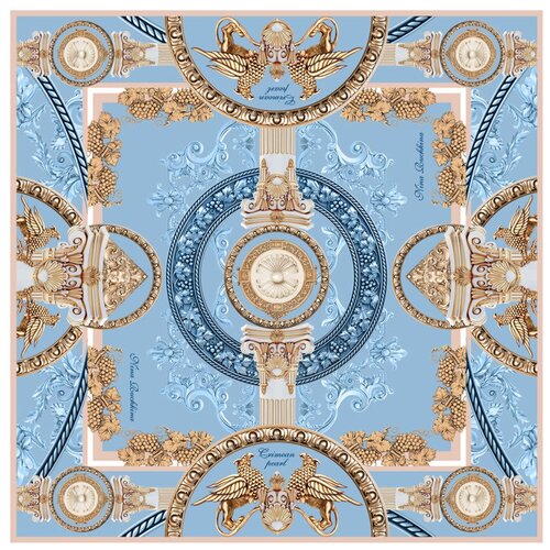 фото Платок сувенирный мд нины ручкиной жемчужина крыма с ручной подшивкой 90х90 см, шелк