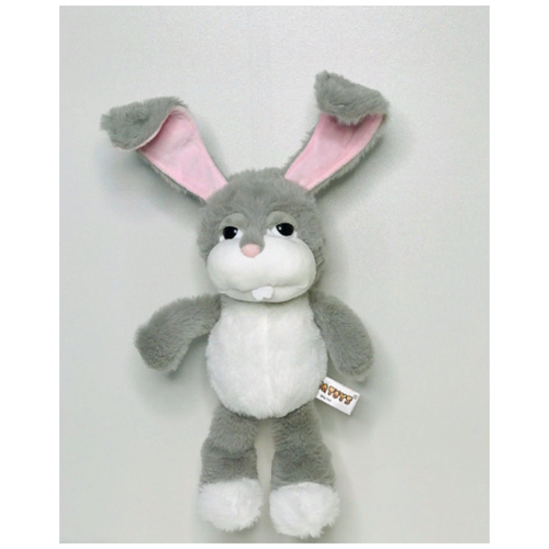 фото Мягкая игрушка зайка , серый зайчик , ушки на каркасе , 25 см plush toys