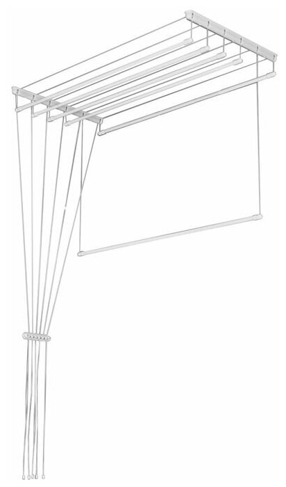 Сушилка потолочная для белья 5 линий 1,1м белый