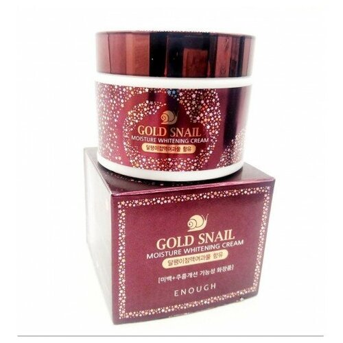 Enough Крем для лица с муцином улитки Gold Snail Moisture Whitening Cream 50 г