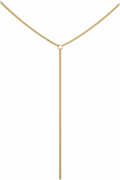 Krastsvetmet Колье галстук из золота 585 пробы - ожерелье на свадьбу, на праздник, на каждый день / подарок девушке, женщине / украшение на шею /50 см
