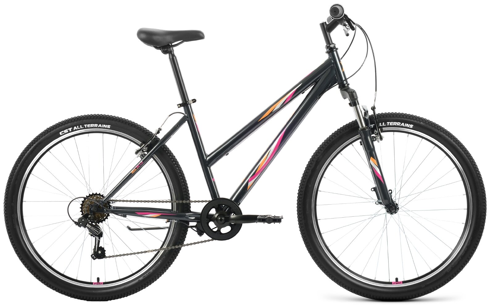 Велосипед горный хардтейл FORWARD IRIS 26 1.0 26" 17" темно-серый/розовый RBK22FW26735 2022 г.
