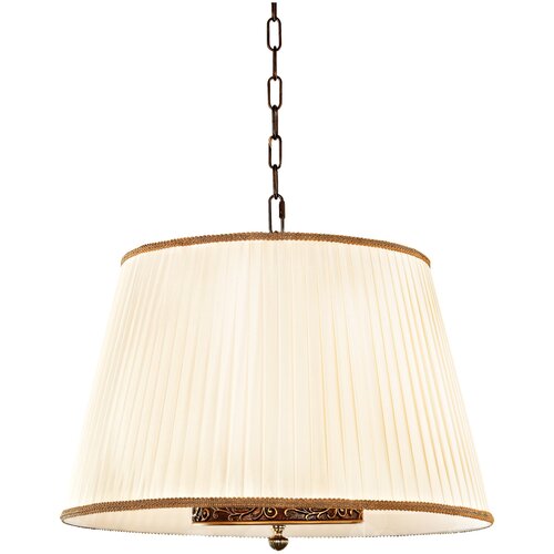 Люстра с абажуром, L8324/5B. Диаметр 50 см, высота 40-100 см (регулируется цепью). Ламп 5хE14