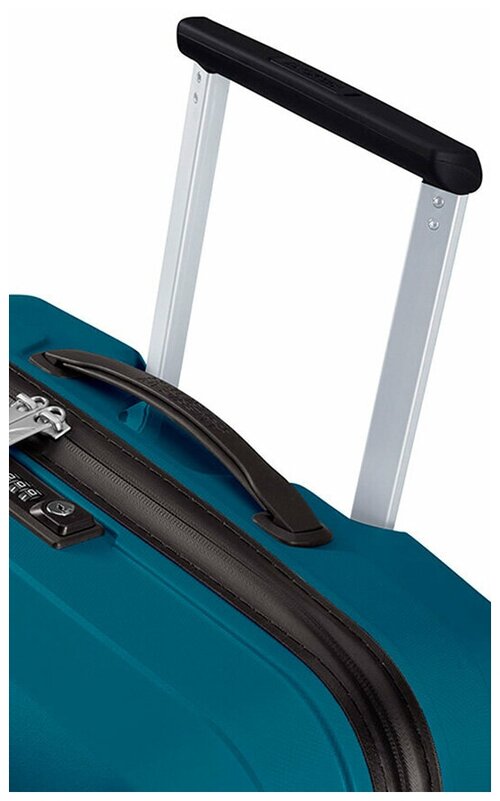 Чемодан American Tourister, 101 л, размер L, синий, бирюзовый