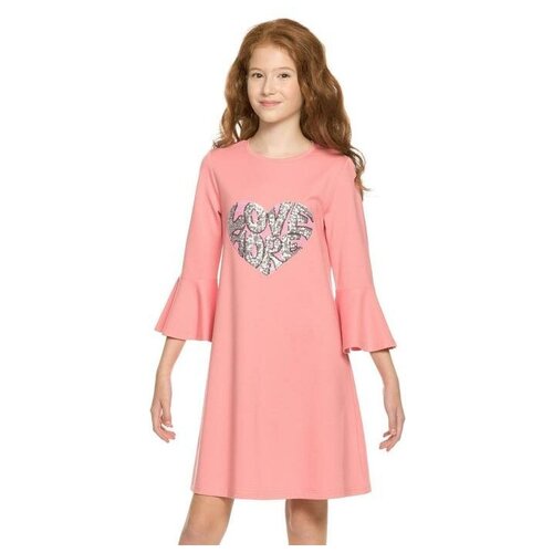 фото Платье для девочек, рост 140 см, цвет пудра pelican