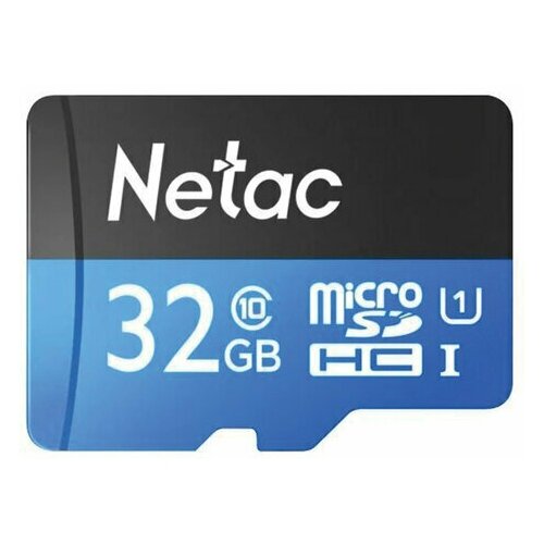 Карта памяти microSDHC 32 ГБ NETAC P500 Standard UHS-I U1 80 Мб/с (class 10) адаптер, 2 шт карта памяти netac microsdhc 32 гб nt02p500pro 032g r