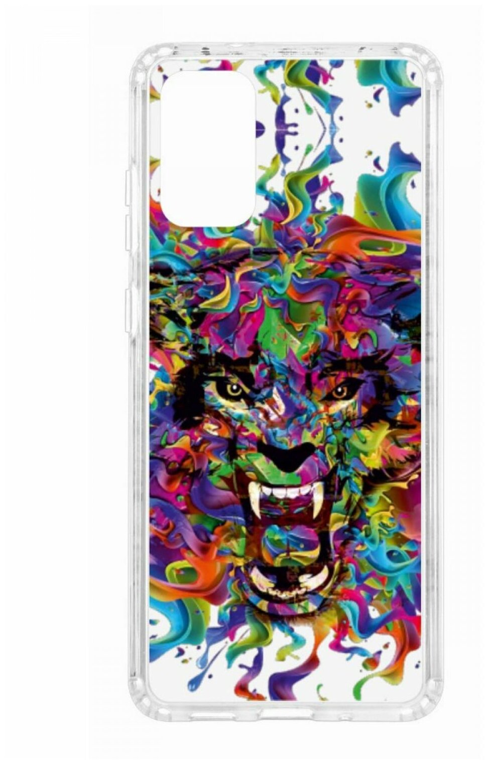 Чехол для Samsung Galaxy S20 Plus Kruche Print Colored beast, противоударная пластиковая накладка с рисунком, бампер с принтом и защитой камеры