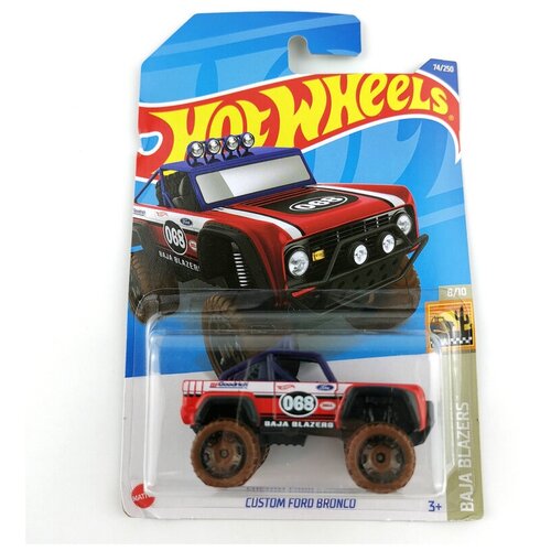 Машинка Hot wheels CUSTOM FORD BRONCO машинка детская hot wheels игрушка коллекционная 1 64 85 honda city turbo ii