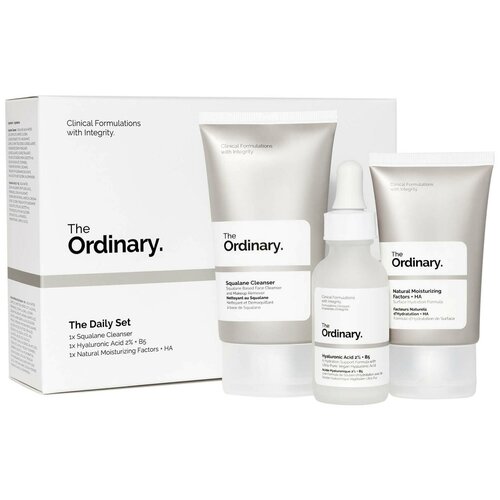 Набор для очищения и увлажнения The Ordinary The Daily Set - Squalane Cleanser, Hyaluronic Acid 2 % + B5, Natural Moisturizing Factors + HA