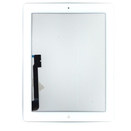 Сенсорное стекло (тачскрин) для iPad 3 белое с кнопкой 9 7 touch screen for ipad 4 a1458 a1459 a1460 touch screen replacement digitizer sensor glass panel for ipad 4 lcd outer panel