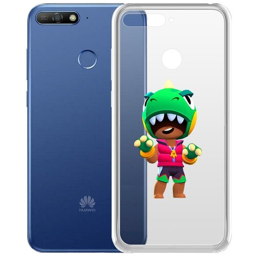 фото Чехол-накладка clear case brawl stars-дино леон для huawei y6 prime (2018)/honor 7a pro/7c krutoff group