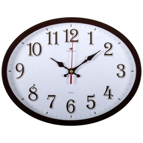 Часы настенные кварцевые Рубин Классика 2720-109, коричневый