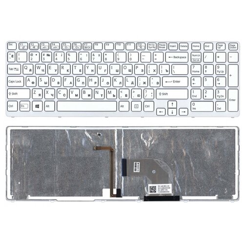 Клавиатура для ноутбука Sony Vaio SVE1713DCXB белая с рамкой 168000₽