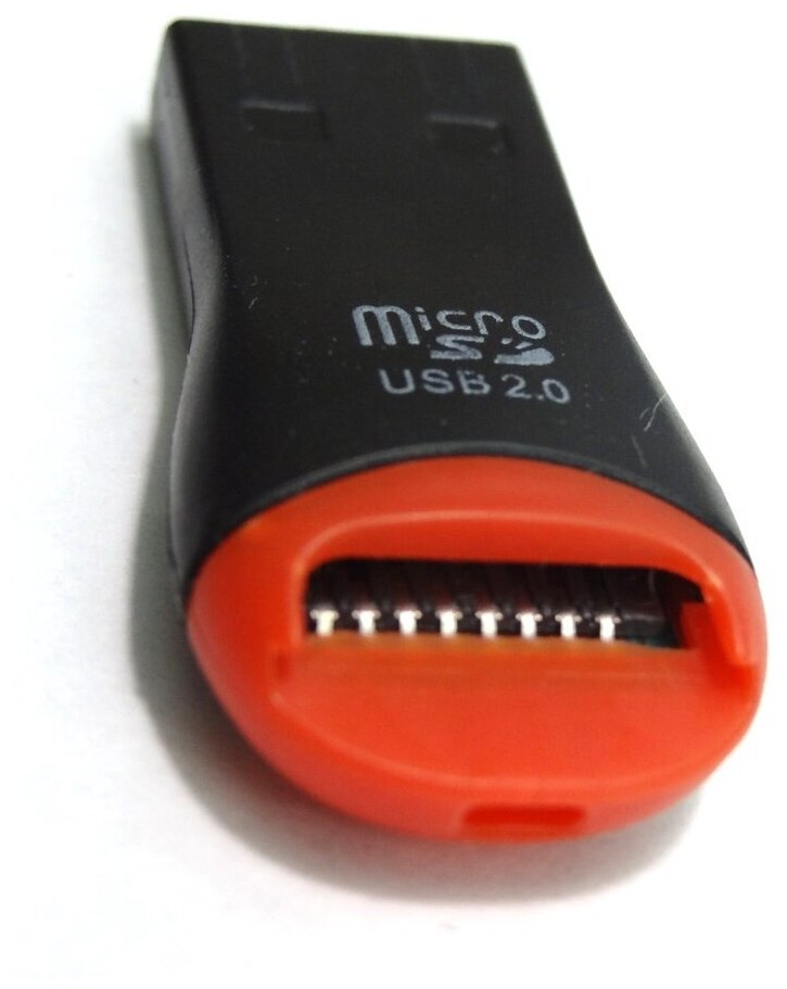 Адаптер USB 2.0 кардридер microSD черный