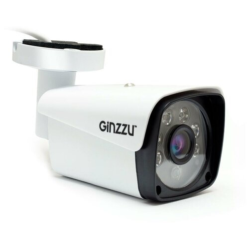 Камера в/наблюдения GINZZU HIB-2301A, IP 2.0Mp, 3.6mm,пуля,IR 30м,IP66,мет