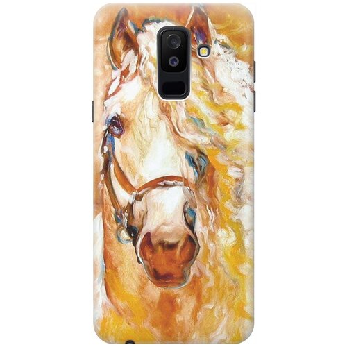 фото Re:paчехол - накладка artcolor для samsung galaxy a6 plus (2018) с принтом "золотистая грива"