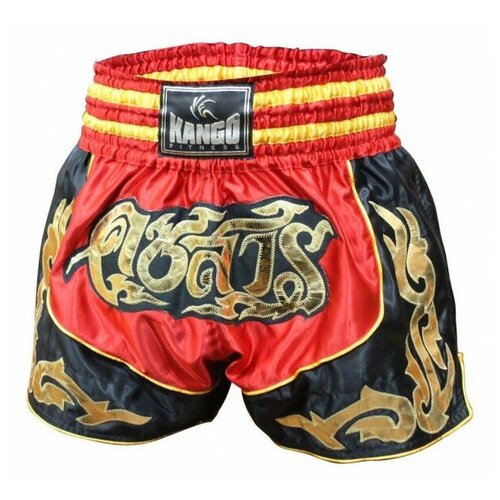 Шорты тайские Kango KBS-066 Red/Black XL