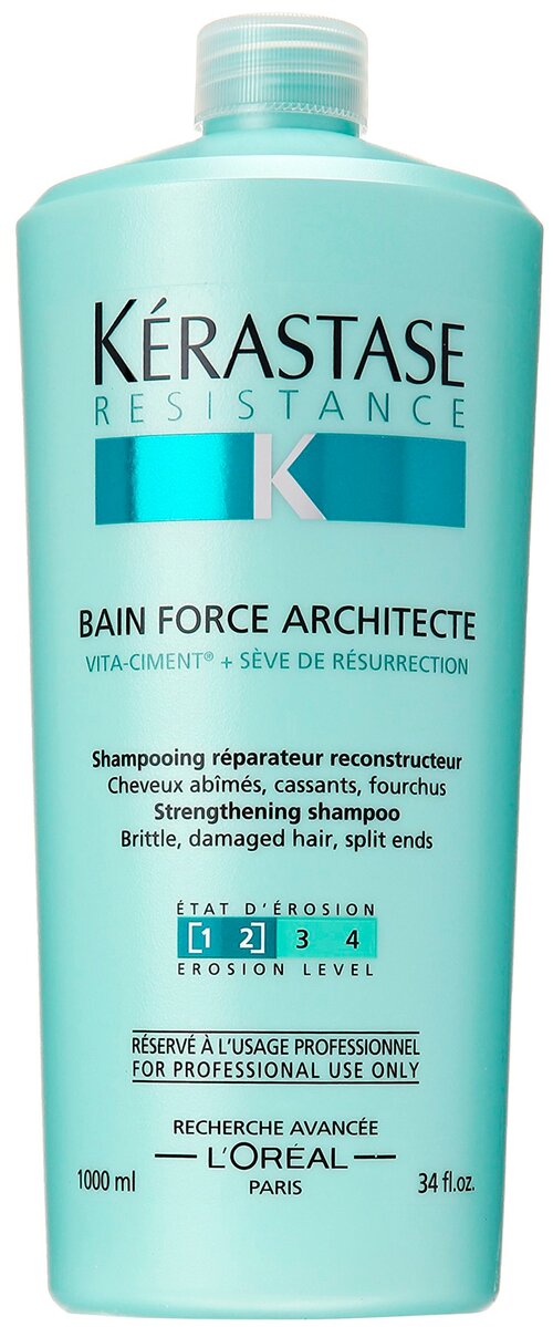 Kerastase шампунь Resistance Bain Force Architecte, 1000 мл