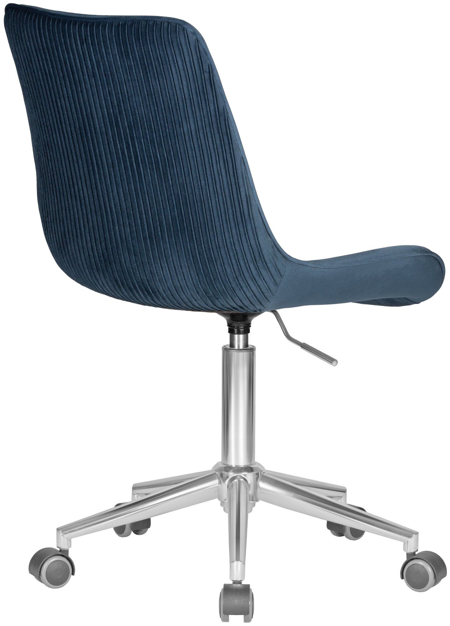 Кресло офисное DORA LM-9518, цвет сиденья синий (1922-20), цвет основания хромированная сталь - фотография № 4