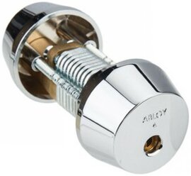 Двухсторонний цилиндр CY002C Abloy для сплошных дверей, латунь хромированная "ключ-ключ