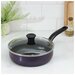 Tefal Сотейник Cook Right, 2,5 л, d=24 см, стеклянная крышка, антипригарное покрытие, цвет чёрная смородина