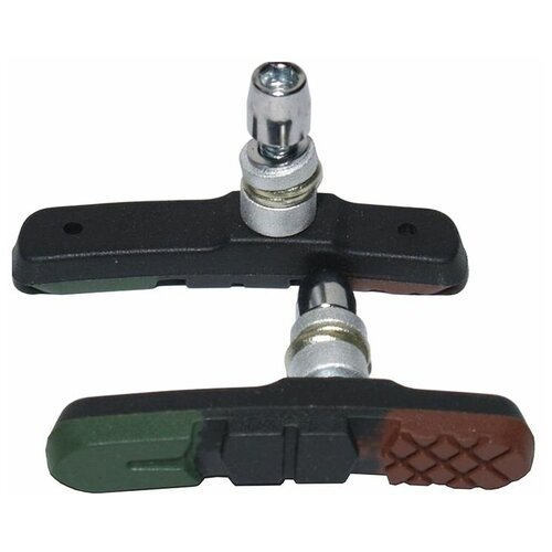 фото Колодки тормозные на велосипед baradine mtb-960v для v-brake резьбовые, 72мм, трёхцветные, компаунд стандарта en, в торг.уп.