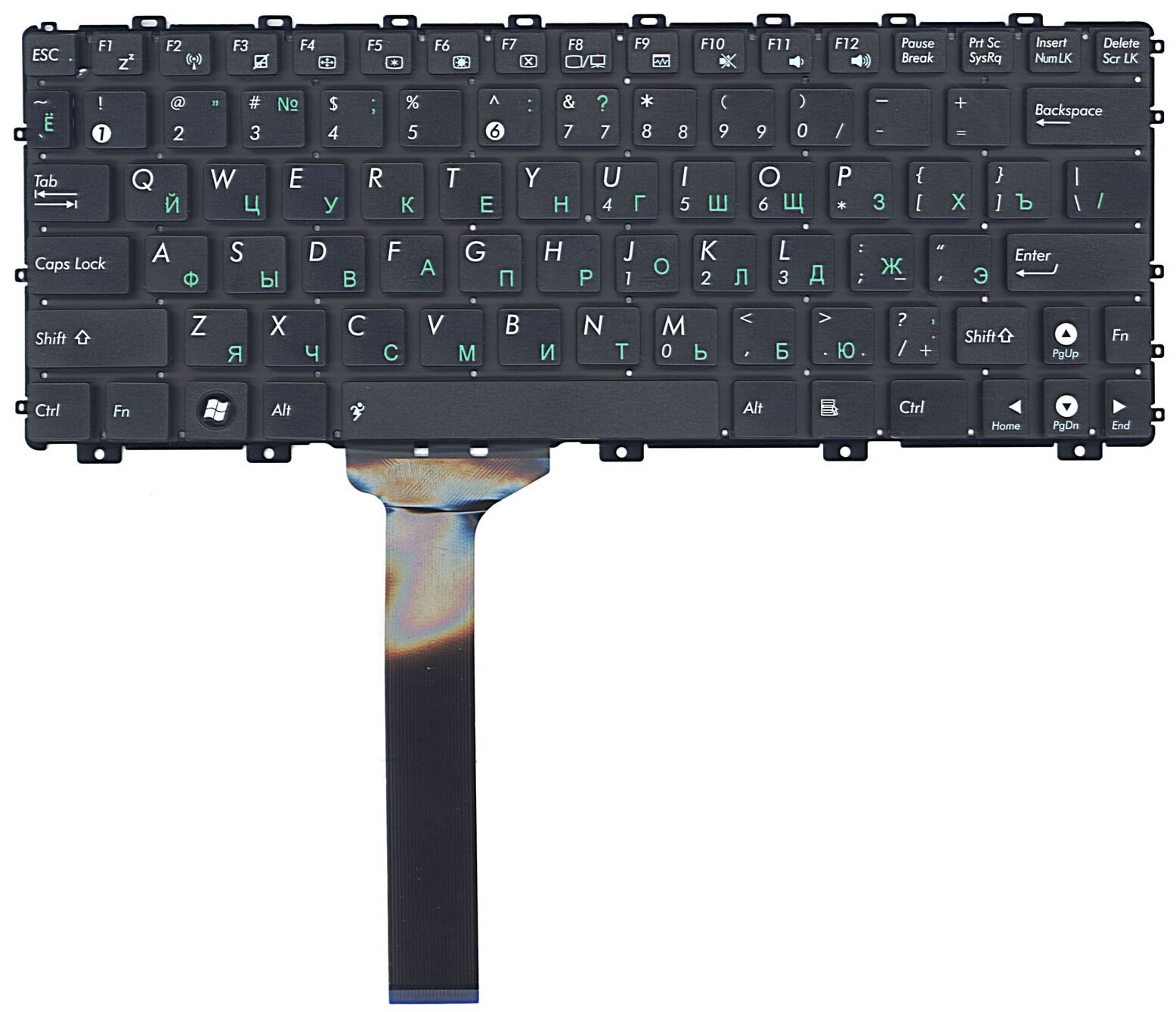 Клавиатура для ноутбука Asus Eee PC 1015T Русская Чёрная