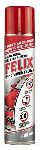 Очиститель кузова от битума и следов насекомых Felix в аэроз. уп 400мл 12 (Производитель: Felix 411040010)