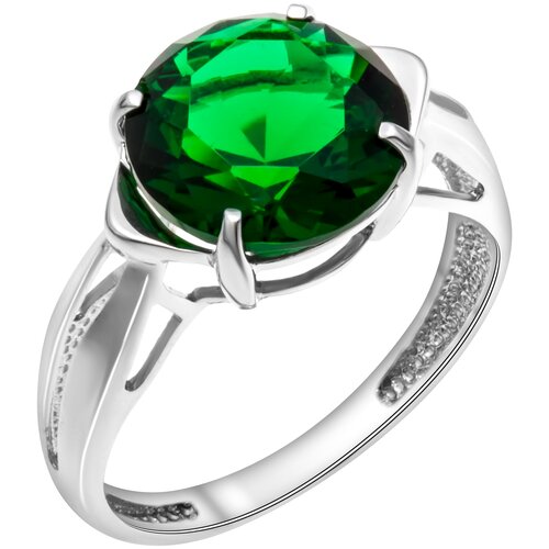 фото Серебряное кольцо с фианитом синт. teosa 1000-0278-em