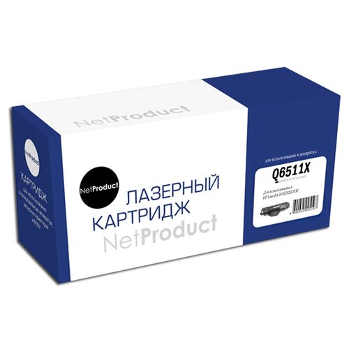Картридж NetProduct N-Q6511X, 12000 стр, черный аккумуляторная батарея для makita 193127 4 2420 2430 b2430 bh2420