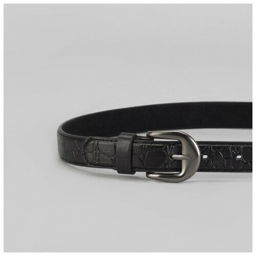 фото Ремень детский, ширина 2 см, винт, пряжка металл, цвет чёрный magic store