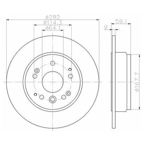 Тормозной диск Hella 8DD355120321 для Honda Element