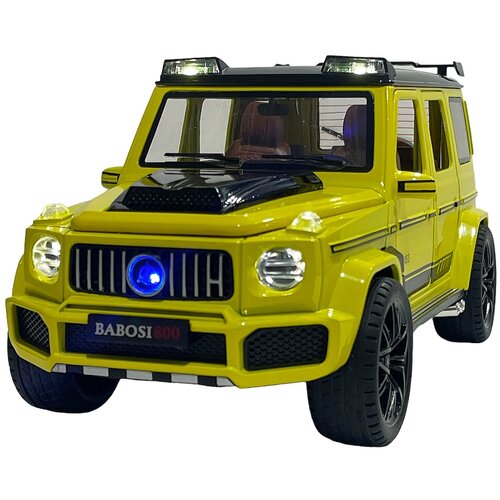 фото Металлическая машинка mercedes-benz g-класс amg brabus 700/ мерседес-бенц брабусс 700/ с инерционным механизмом масштаб 1/18, 25 см модель haowan