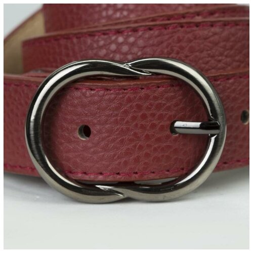 фото Ремень женский, ширина - 2,8 см, пряжка металл, цвет бордовый mikimarket