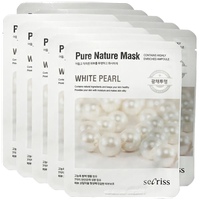Маска для лица тканевая осветляющая Anskin Secriss Pure Nature Mask Pack White pearl, 25 мл *10 шт