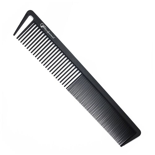Купить Gera Professional, Расческа карбоновая для стрижки волос GPR00309, цвет черный