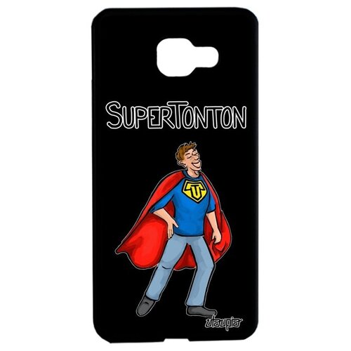 фото Ударопрочный чехол на смартфон // samsung galaxy a5 2016 // "супердядя" супергерой юмор, utaupia, черный