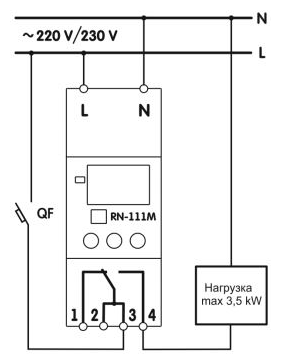 Реле контроля напряжения Новатек-Электро РН-111М - фотография № 3