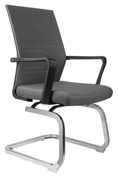 Кресло офисное Riva Chair RCH G818 Серая сетка. на полозьях (крутящееся)