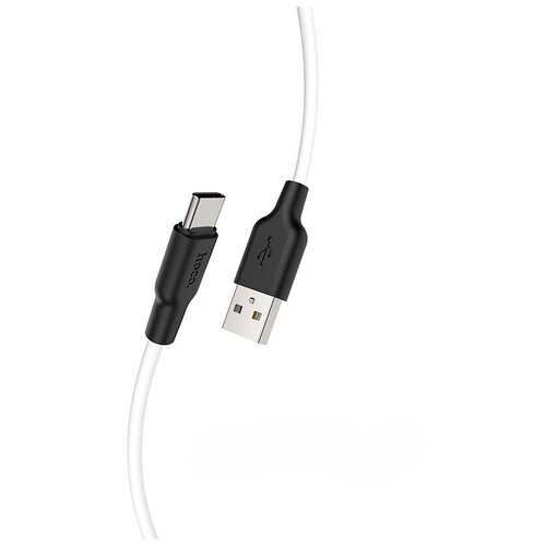 USB Кабель Type-C, HOCO, X21 Plus, 2М, силиконовый, черно-белый кабель usb hoco x21 plus silicone usb lightning 2 4а длина 2 метра белый