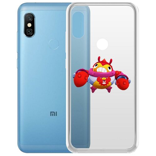 фото Чехол-накладка clear case brawl stars-краб тик для xiaomi redmi note 6 pro krutoff group