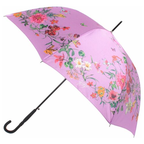 Зонт-трость FLIORAJ, розовый, фиолетовый зонт трость meddo полуавтомат купол 84 см система антиветер для девочек черный