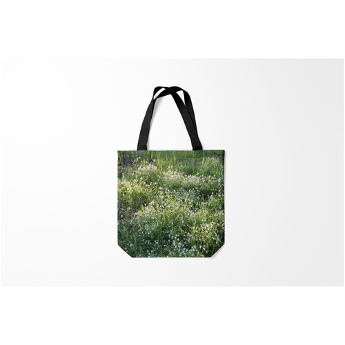 фото Сумка-шоппер / 40х40 см / casual / луг белых колокольциков burnettie