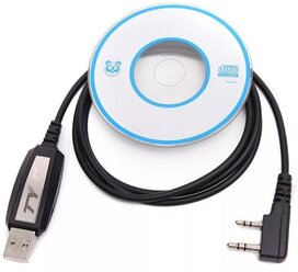 USB кабель и CD диск для программирования цифровых раций TYT DM-; DMR