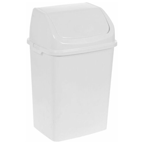 Контейнер для мусора Камелия, 18 л, цвет белый
